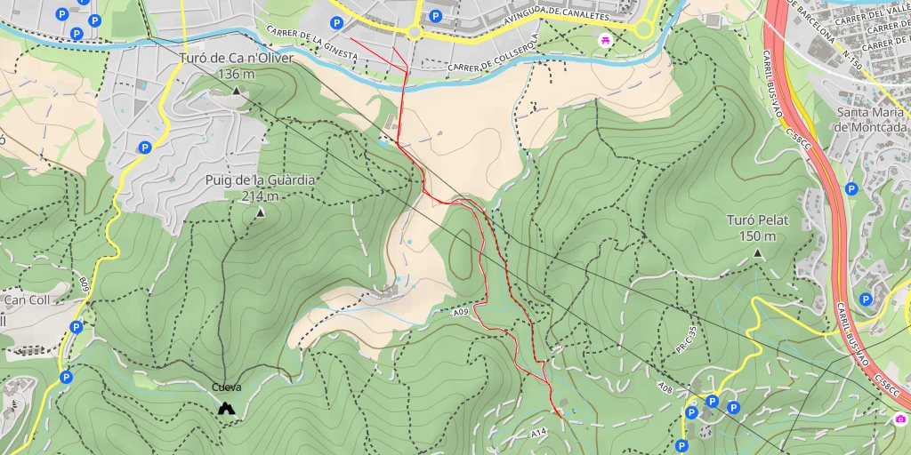 Carte de l'itinéraire :  Camí de Can Catà