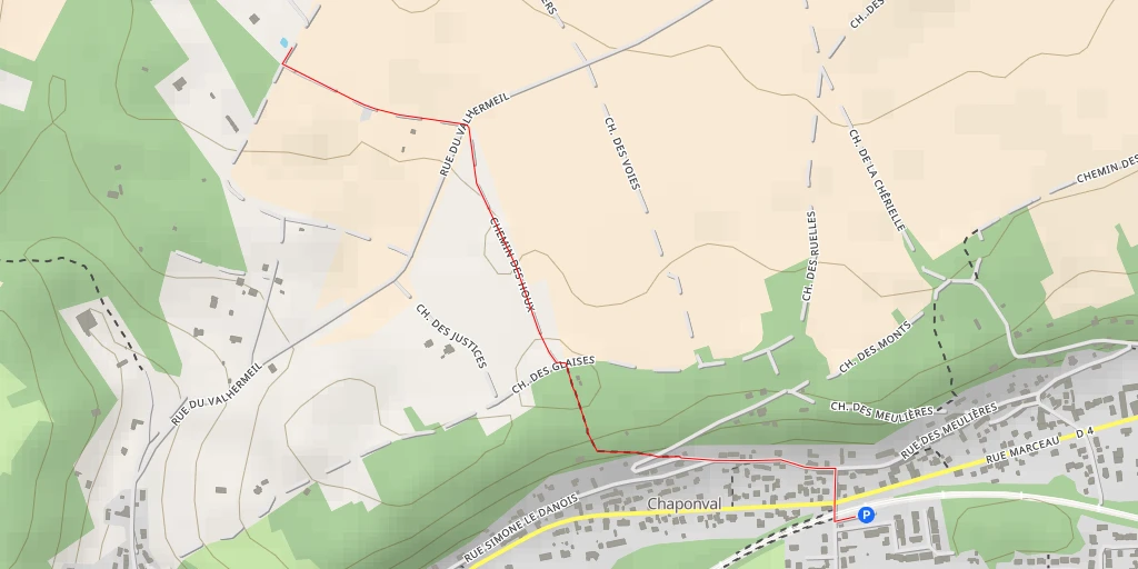 Carte de l'itinéraire :  Chemin des Molues - Chemin des Molues