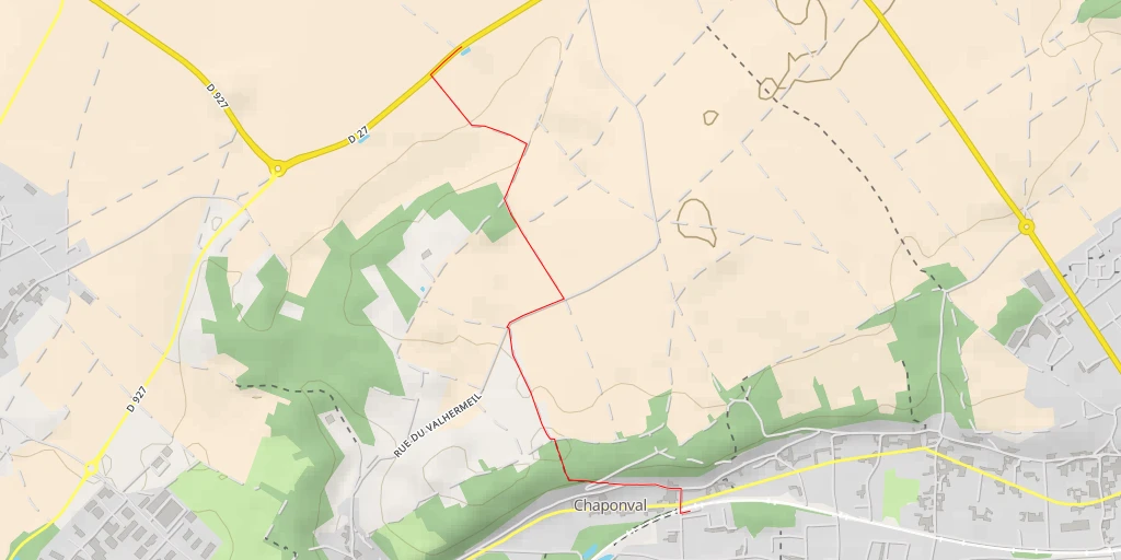 Map of the trail for D 27 - D 27