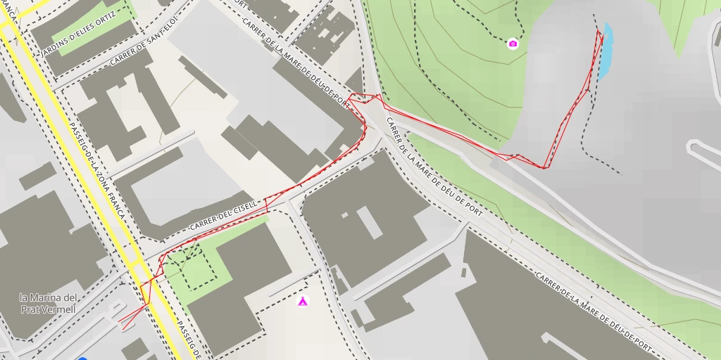 Map of the trail for Sant Jaume - Barcelona