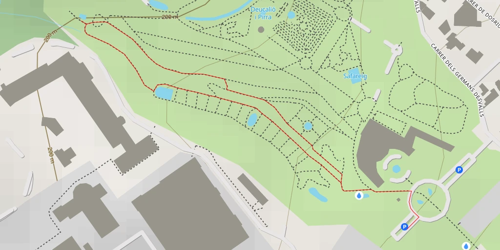 Map of the trail for Passeig dels Castanyers - Barcelona