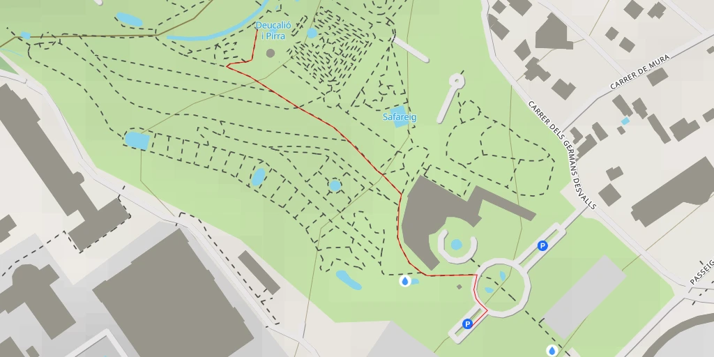 Map of the trail for Deucalió i Pirra