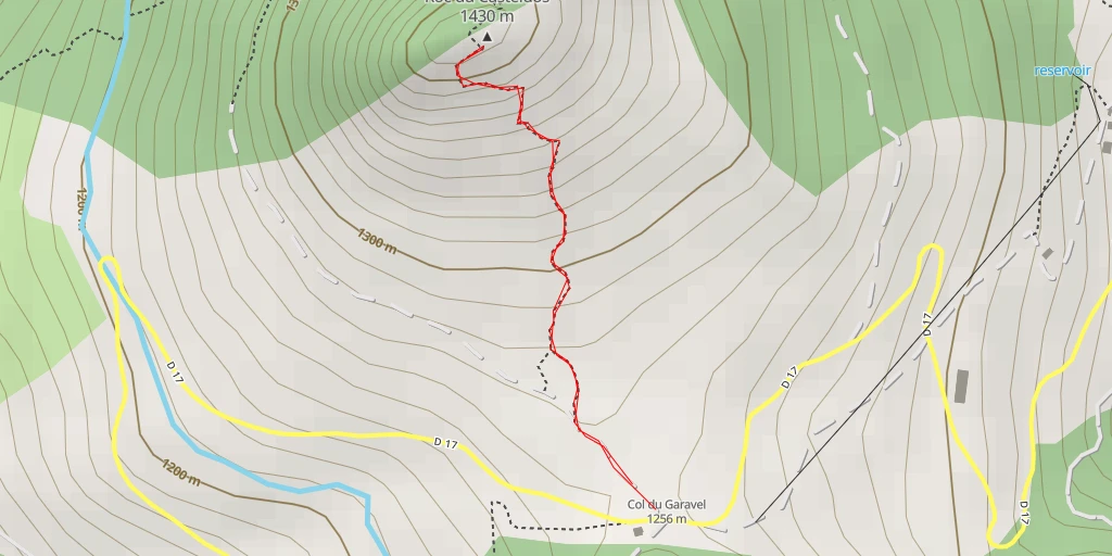 Map of the trail for Roc du Casteldos