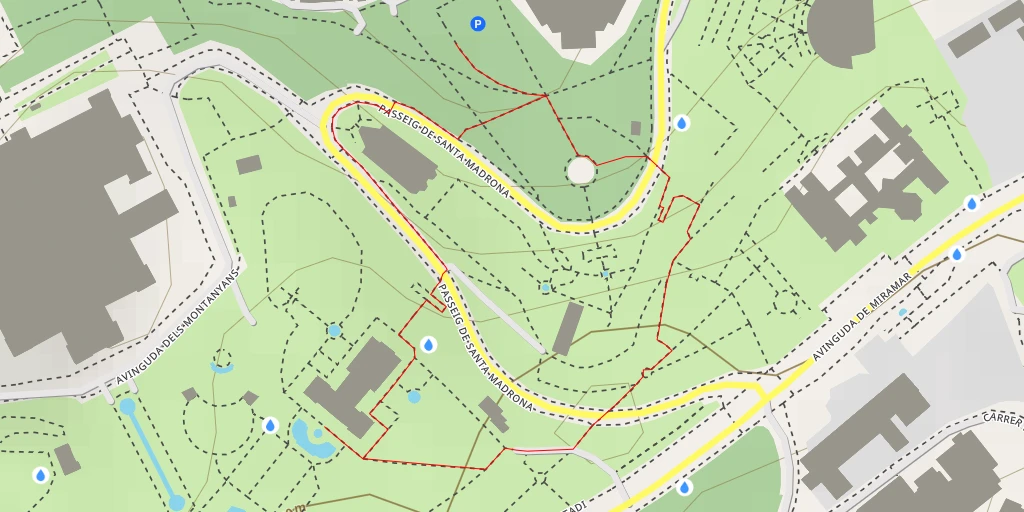 Map of the trail for Avinguda de l'Estadi - Barcelona