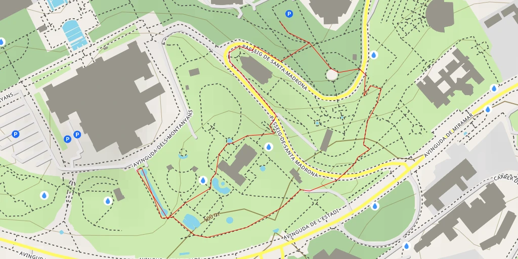 Map of the trail for Avinguda dels Montanyans - Barcelona