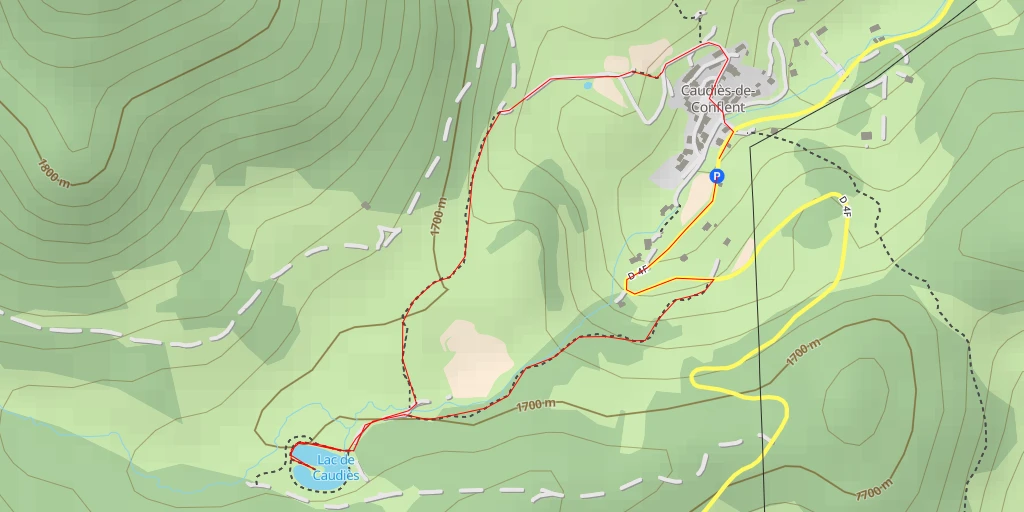 Carte de l'itinéraire :  Lac de Caudiès