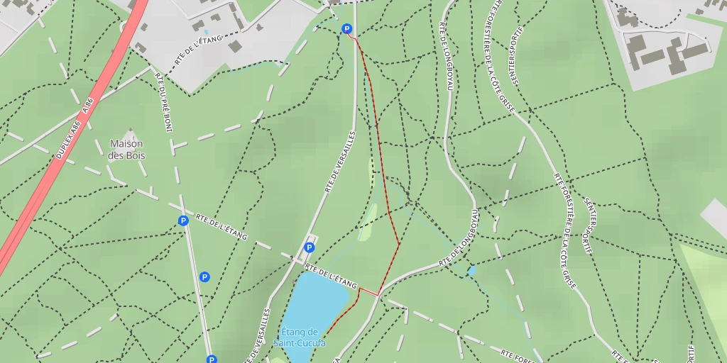 Map of the trail for Étang de Saint-Cucufa