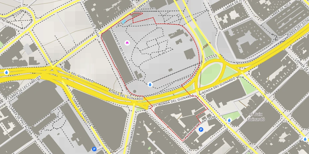 Map of the trail for Carrer de les Camèlies - Barcelona