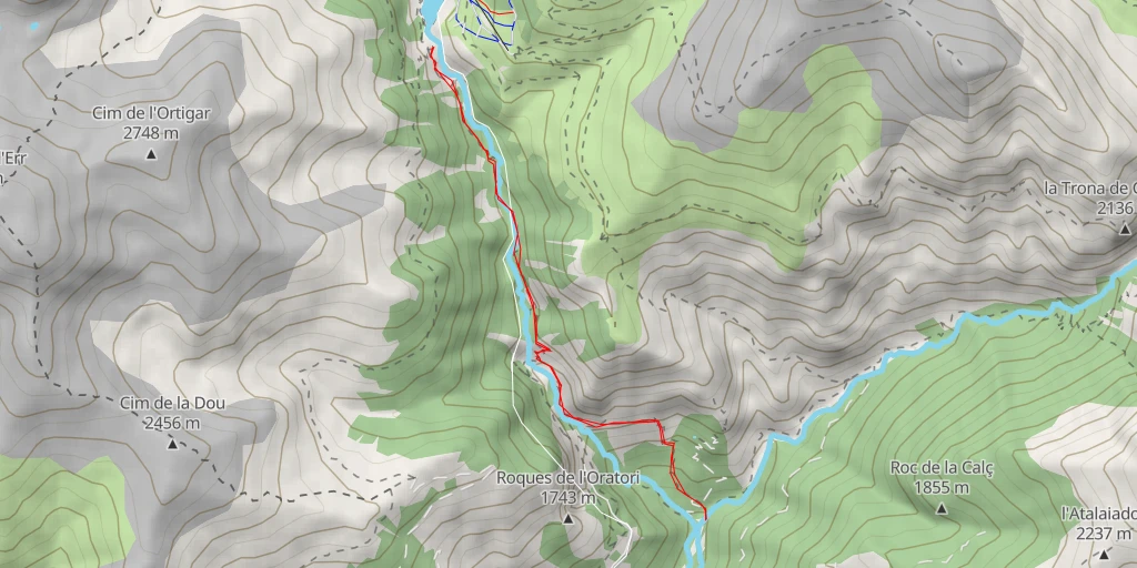 Carte de l'itinéraire :  Mirador de Núria