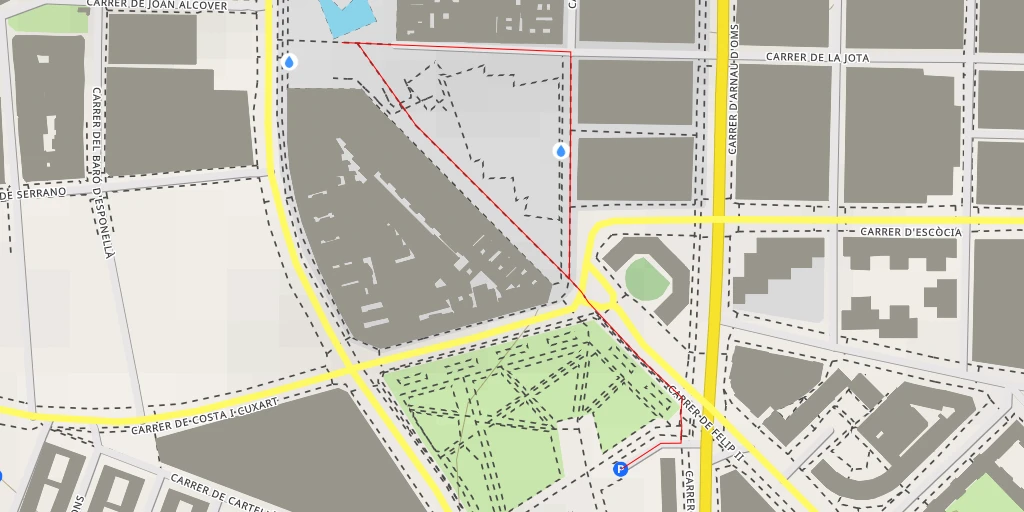 Map of the trail for Carrer de Felip II - Barcelona