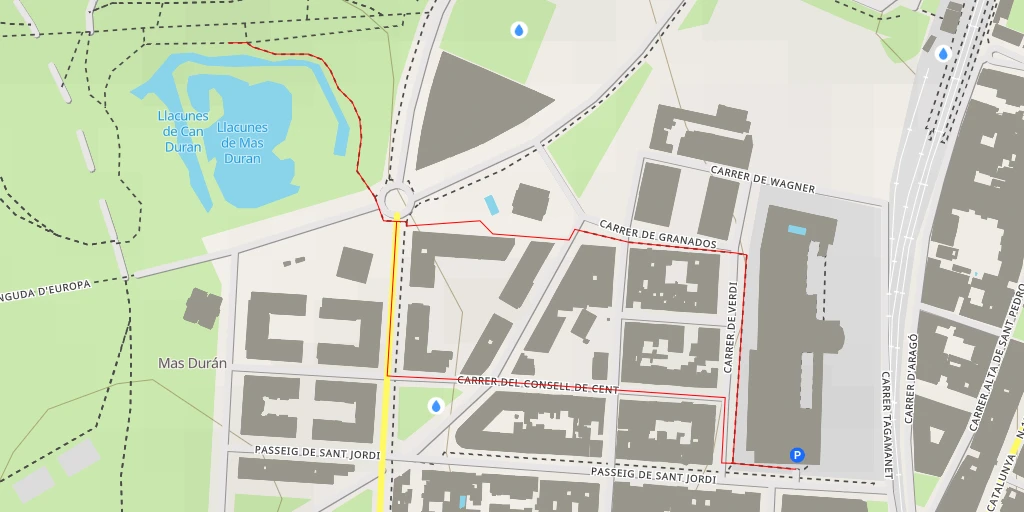 Map of the trail for Llacunes de Can Duran