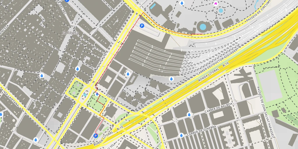 Map of the trail for Parc Zoològic de Barcelona - Ronda Litoral - Barcelona