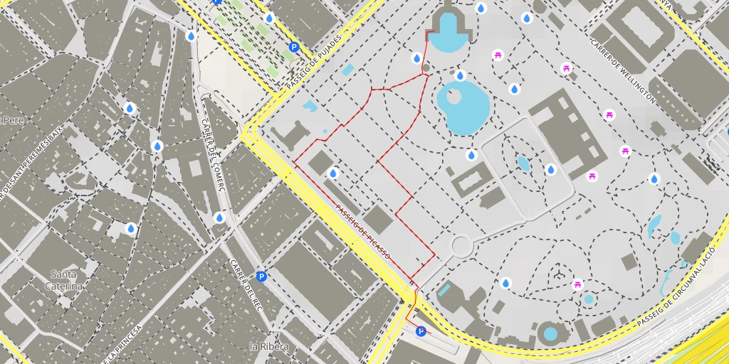 Map of the trail for Griu - Plaça de Sonia Rescalvo Zafra - Barcelona