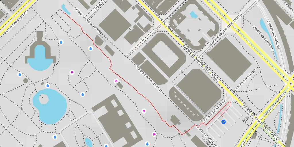 Map of the trail for Parc Zoològic de Barcelona - Ronda Litoral - Barcelona