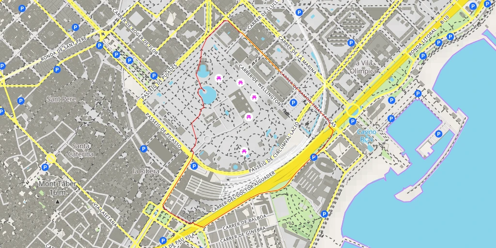 Map of the trail for Plaça de Sonia Rescalvo Zafra - Barcelona