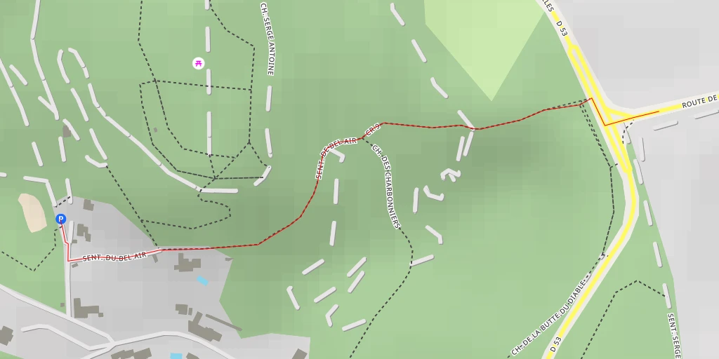 Carte de l'itinéraire :  Route de Gisy - Route de Gisy