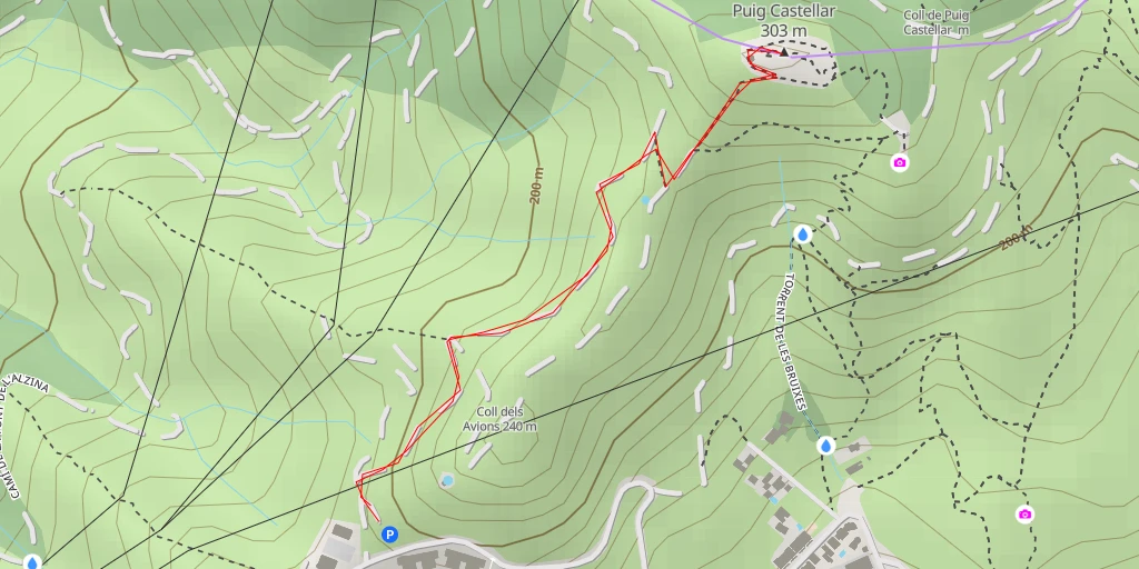 Map of the trail for Puig Castellar