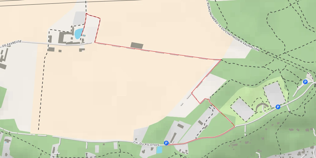 Map of the trail for Chemin de Favreuse à Igny