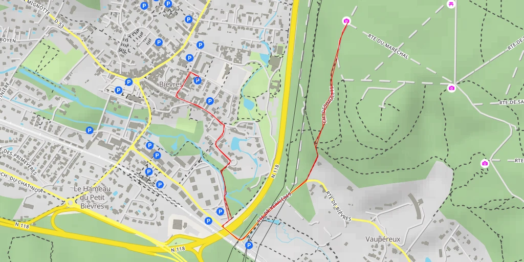 Map of the trail for AI - Route de la Grande Ceinture - Verrières-le-Buisson