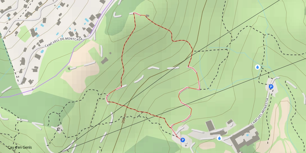 Map of the trail for Turó de Sant Onofre