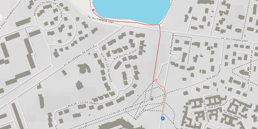 Map of the trail for AI - Résidence du Bois de Boulogne - L'Isle-Adam