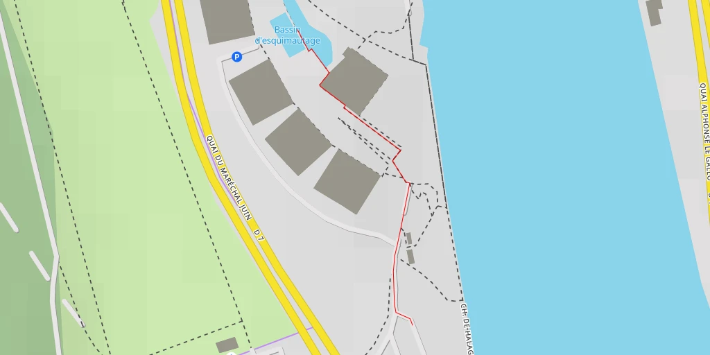 Map of the trail for Bassin d'esquimautage