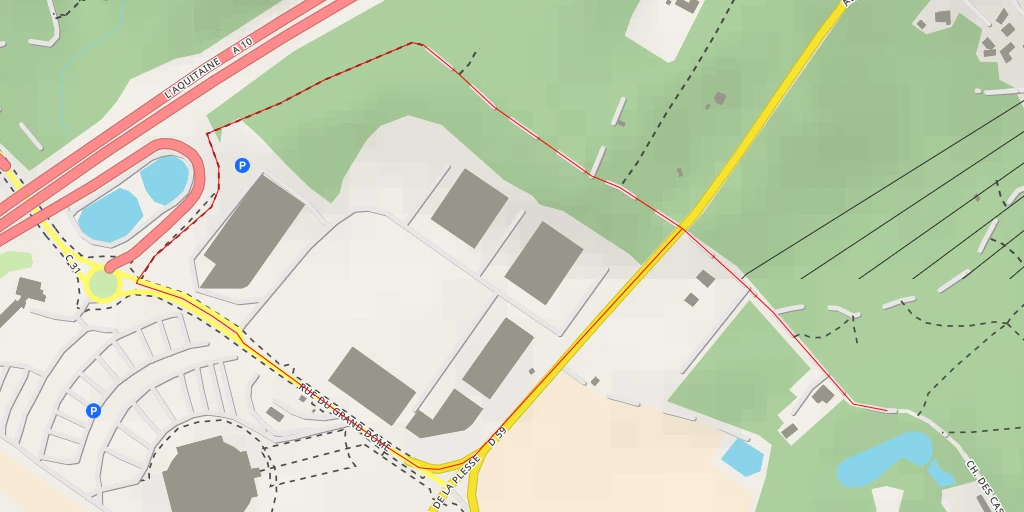 Map of the trail for Chemin des Casseaux - Chemin des Casseaux