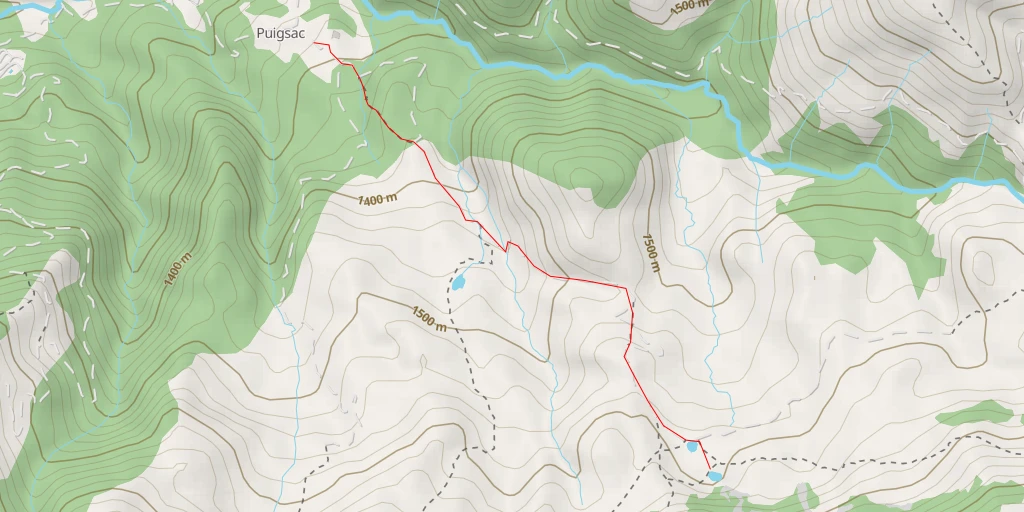 Carte de l'itinéraire :  Camí de la Collada Verda