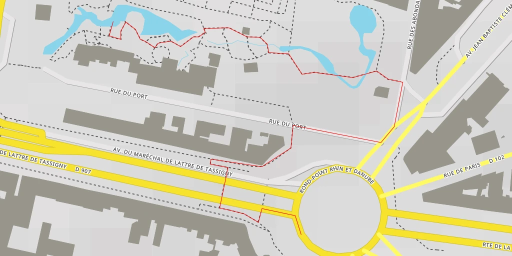 Map of the trail for Jardin japonais contemporain - Rue du Port - Boulogne-Billancourt