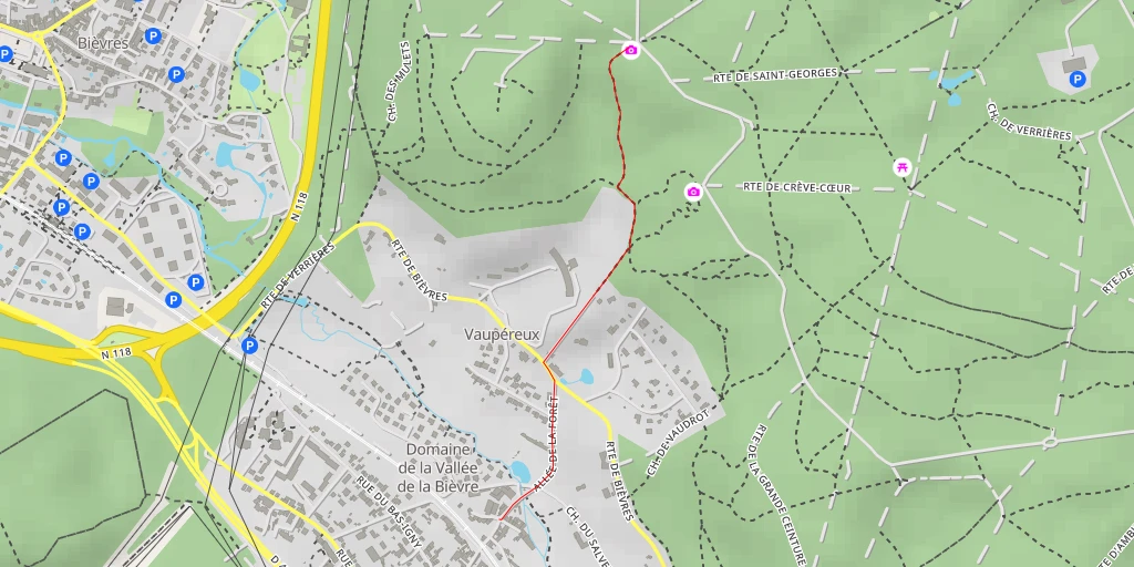 Map of the trail for Chemin de Vaupéreux - Chemin de Vaupéreux