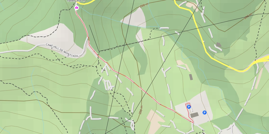 Carte de l'itinéraire :  Mirador del Coll de la Vallensana