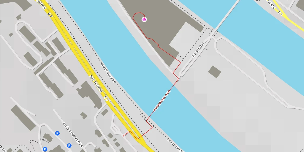 Map of the trail for Cours de l'Île Seguin - Boulogne-Billancourt