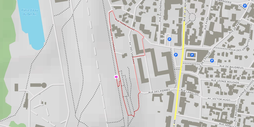 Map of the trail for Terrasse de l'observatoire