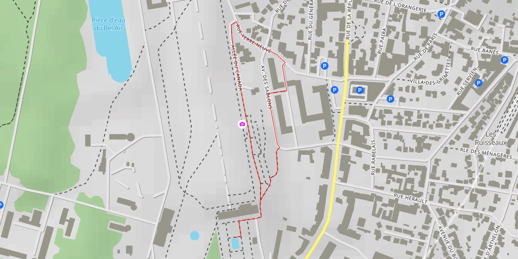 Map of the trail for Rampe de Trivaux