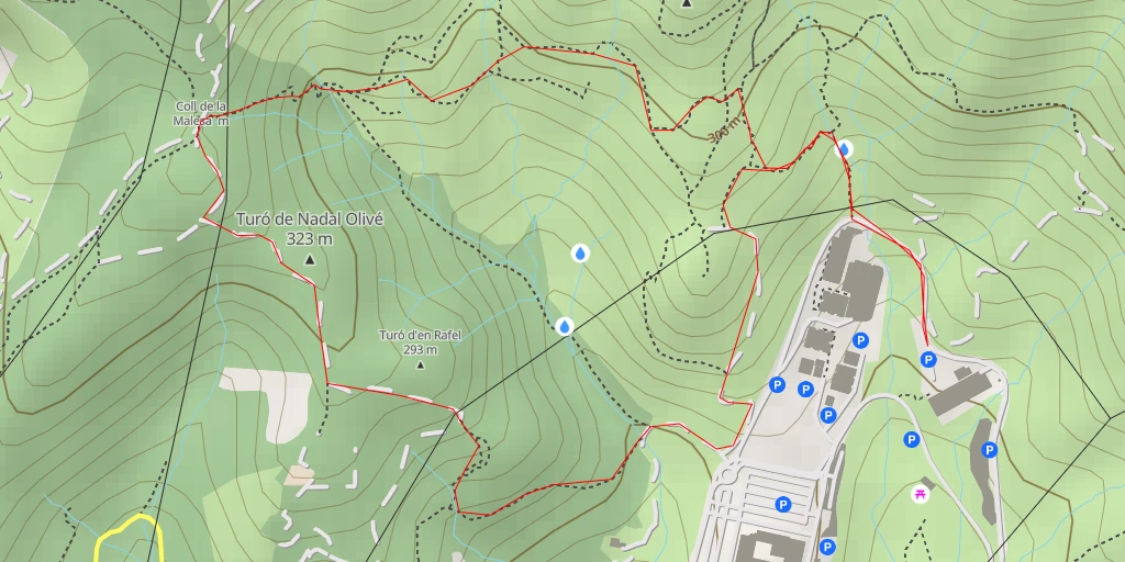 Map of the trail for Turó de Nadal Olivé