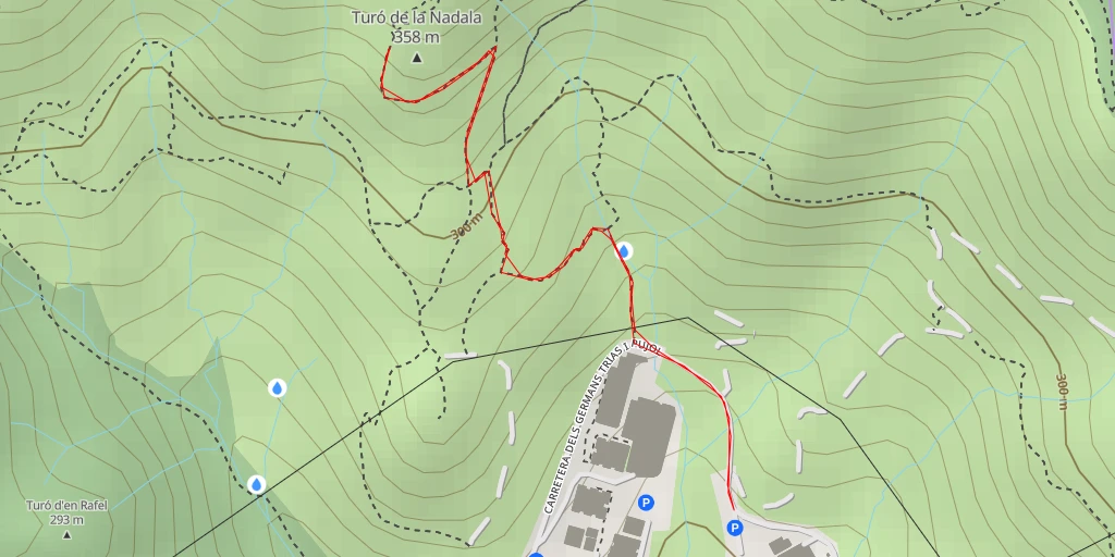 Map of the trail for Turó de la Nadala