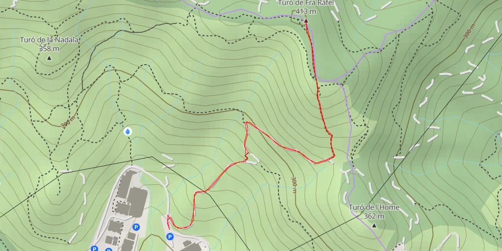 Map of the trail for Turó de Fra Rafel