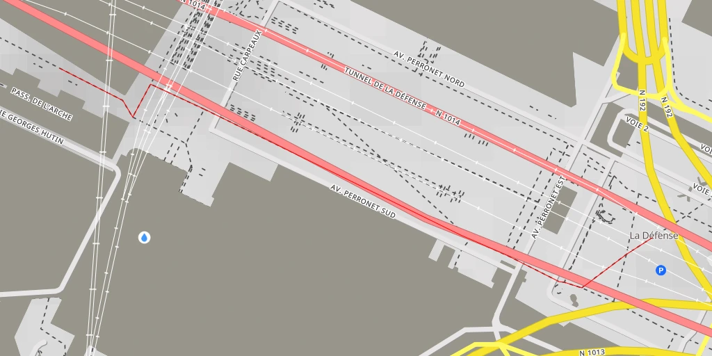 Map of the trail for AI - Grande Arche