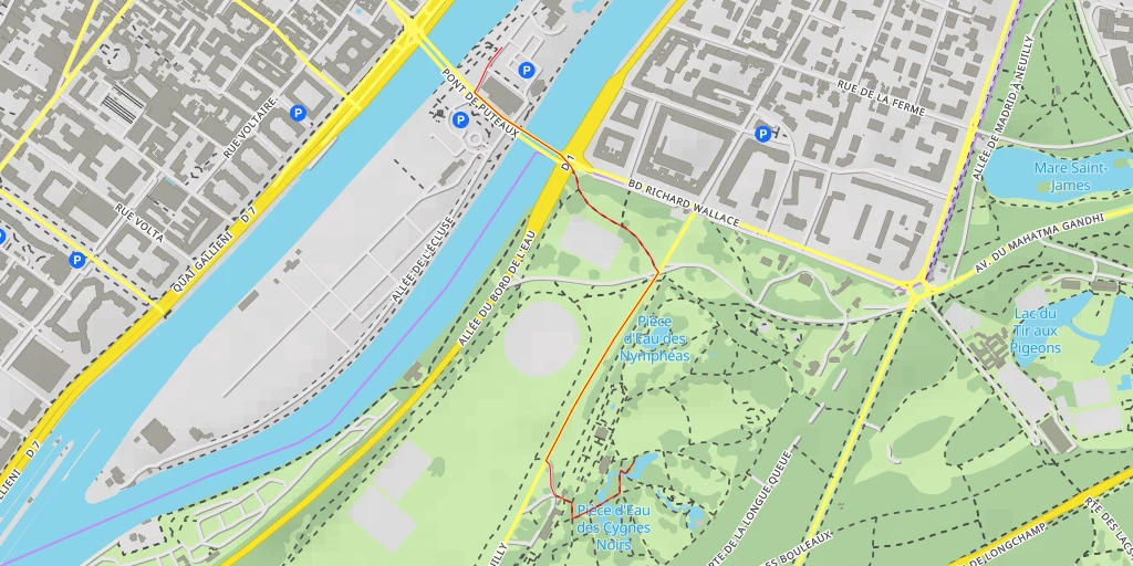 Map of the trail for Jardin Francais - Paris