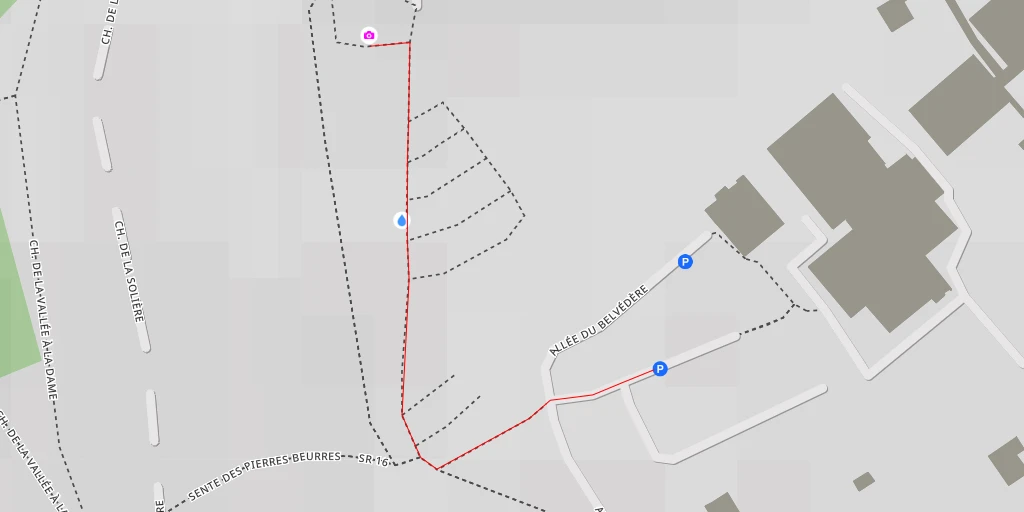 Map of the trail for Chemin de la Solière