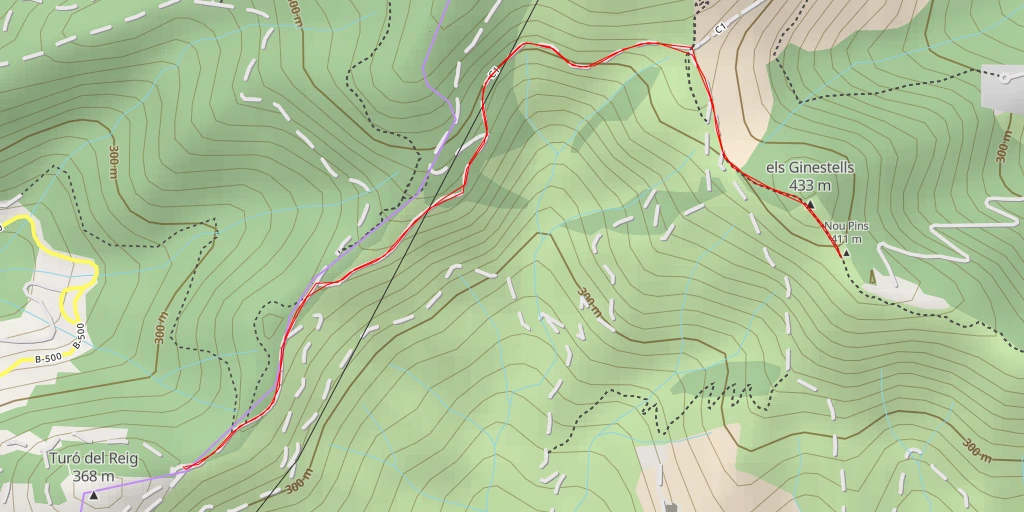 Map of the trail for Nou Pins