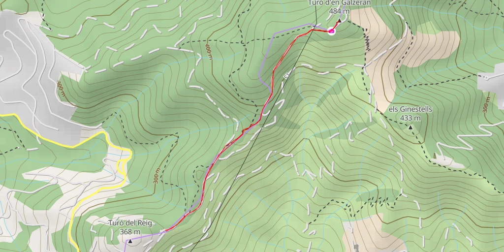 Carte de l'itinéraire :  Turó d'en Galzeran