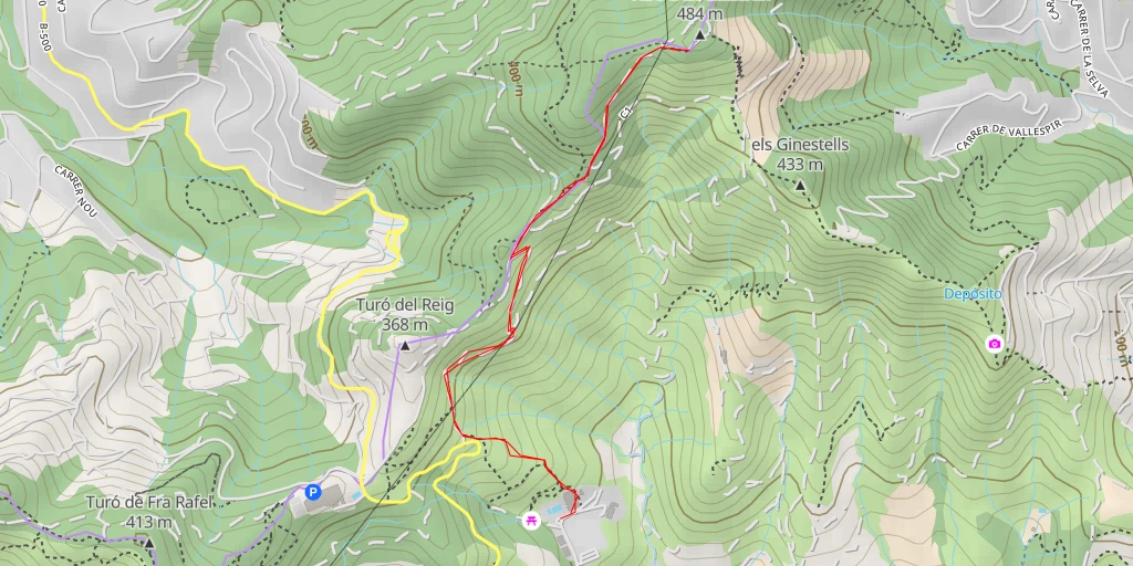 Map of the trail for Area d'en Galzeran