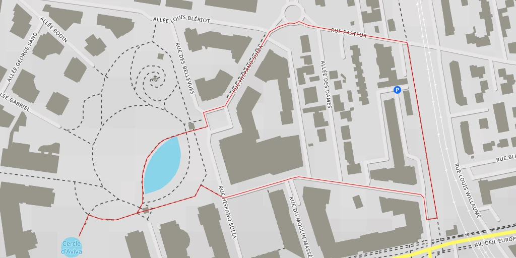 Map of the trail for Cercle d'Aviva