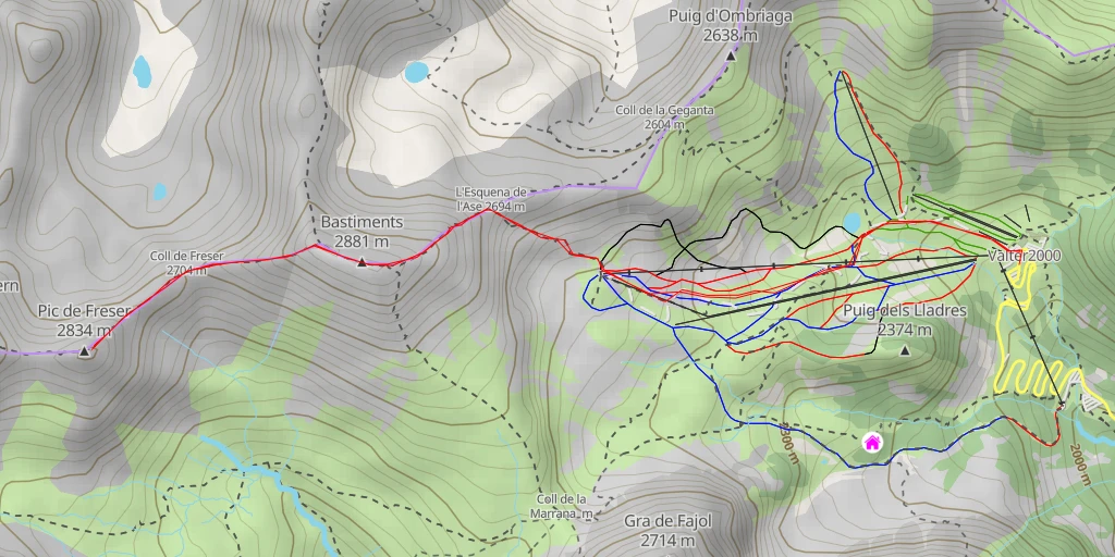 Map of the trail for Pic de Freser