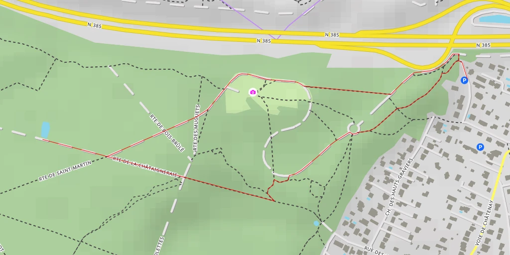 Map of the trail for Route de la Châtaigneraie - Route de la Châtaigneraie