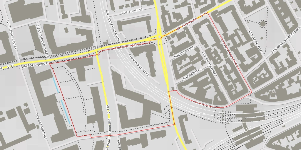 Carte de l'itinéraire :  Compagnie IBM France - Avenue de l'Europe