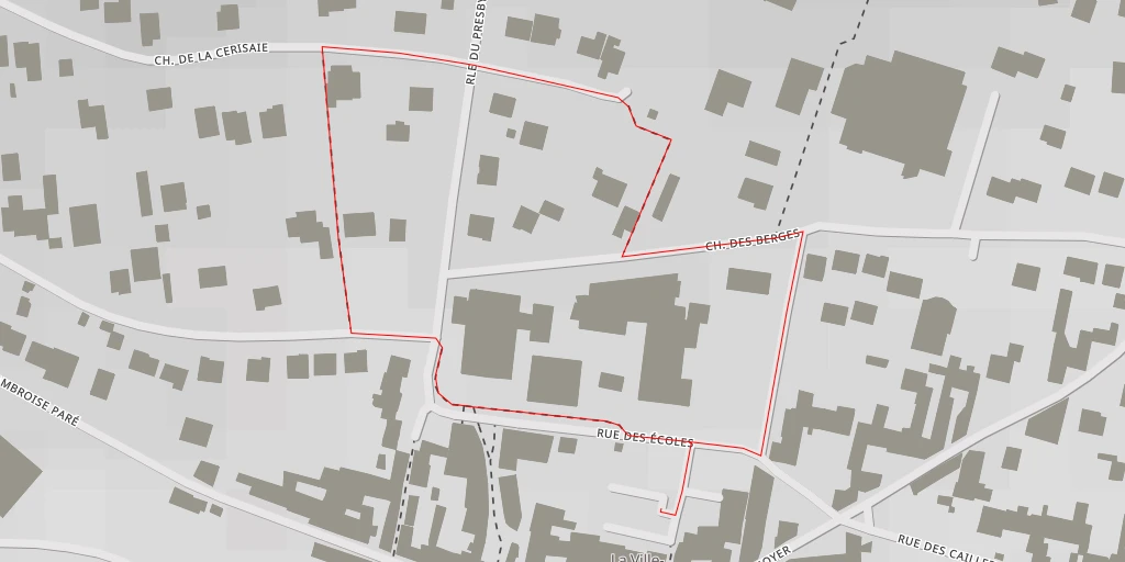 Carte de l'itinéraire :  Chemin de la Cerisaie