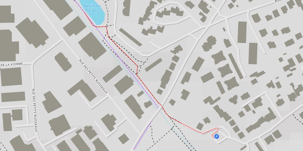 Map of the trail for Bassin du Paradis