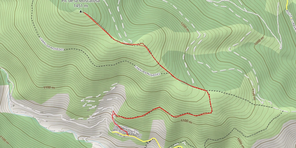 Carte de l'itinéraire :  Pic de la Moscatosa